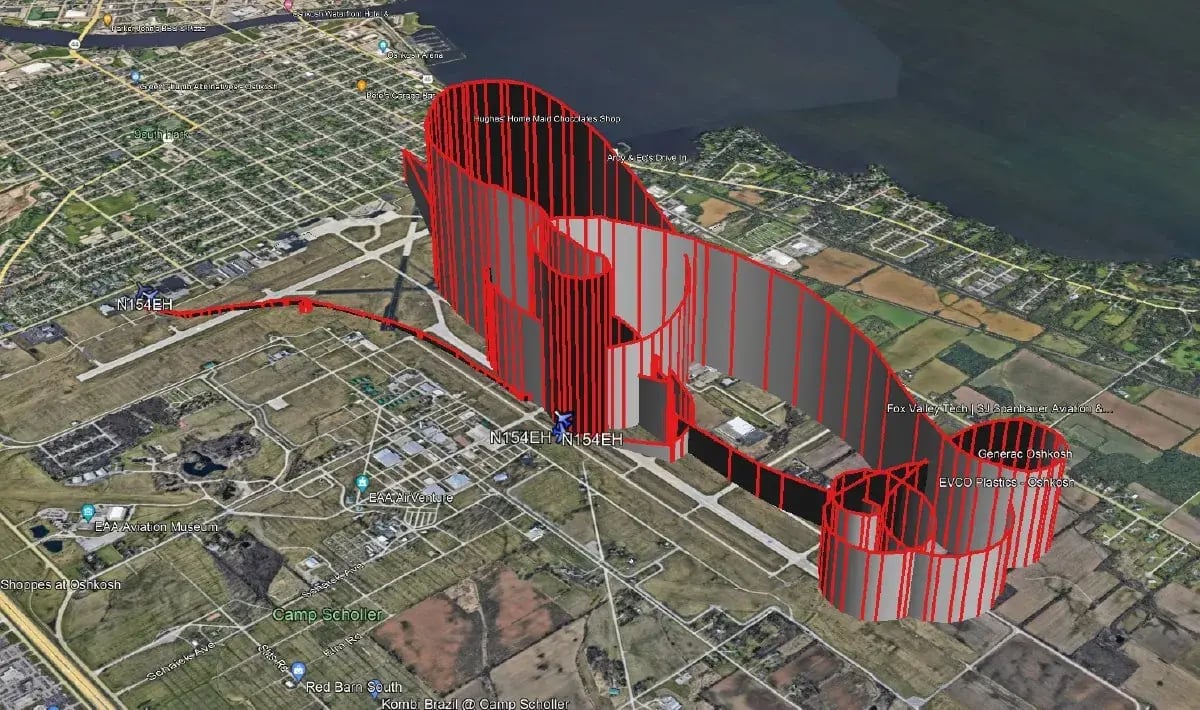 Red Bull helicopter demo tracked by ADS-B Exchange